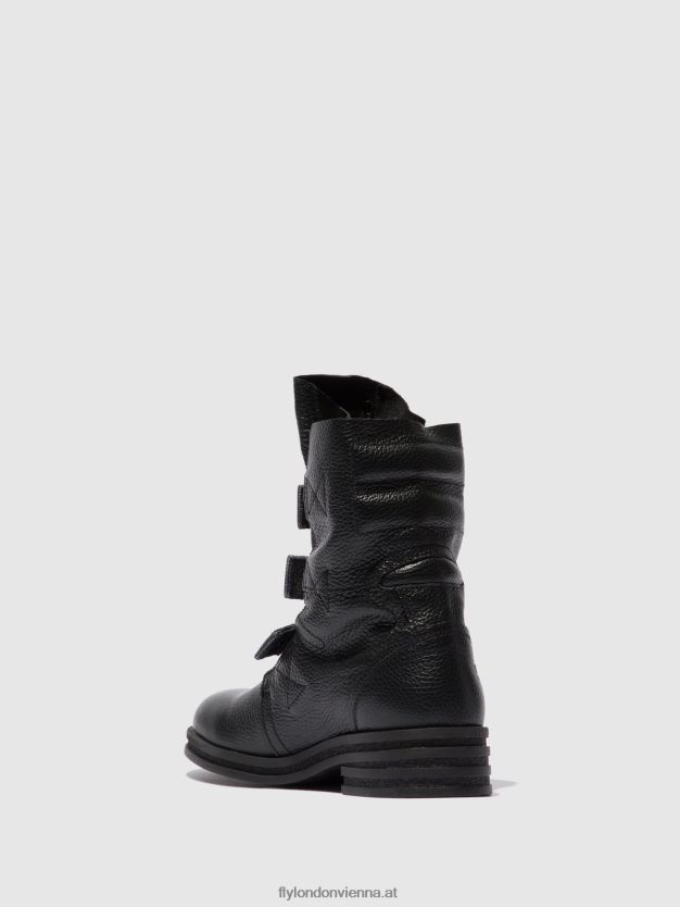 Stiefeletten mit Schnalle kiff682 Frauen Fly London ZV2XXB238 Rio schwarz