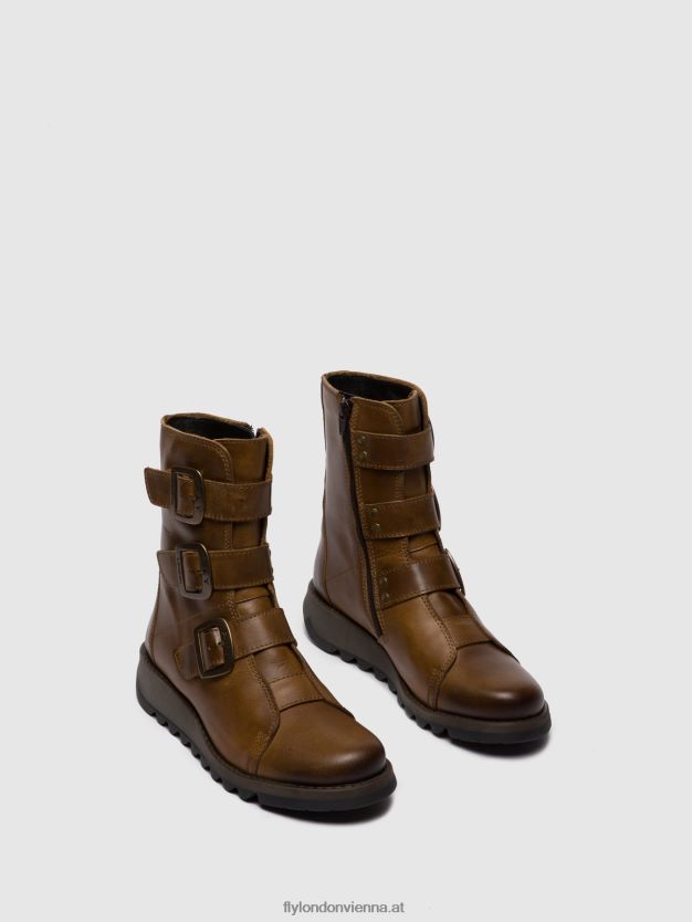 Stiefeletten mit Schnalle scop110 Frauen Fly London ZV2XXB246 Teppich Kamel