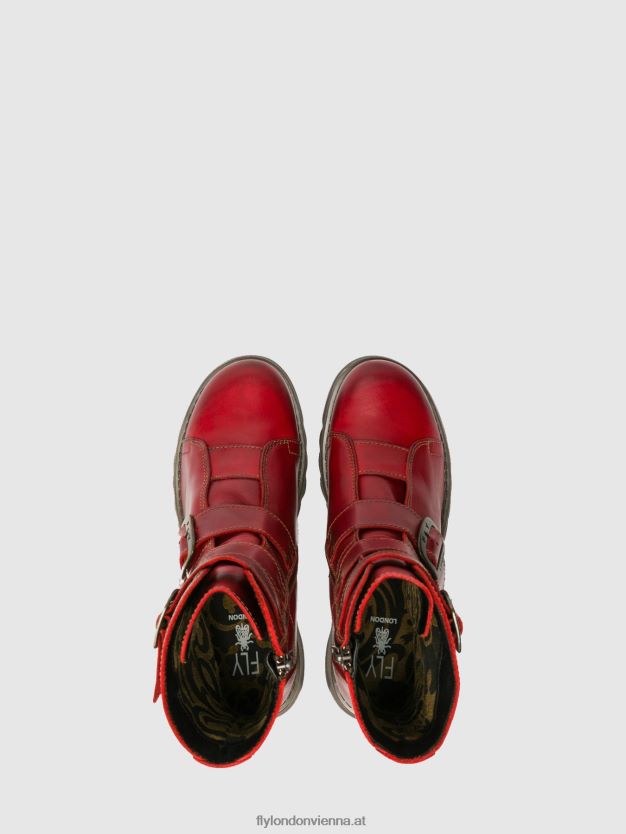 Stiefeletten mit Schnalle scop110 Frauen Fly London ZV2XXB265 Rot