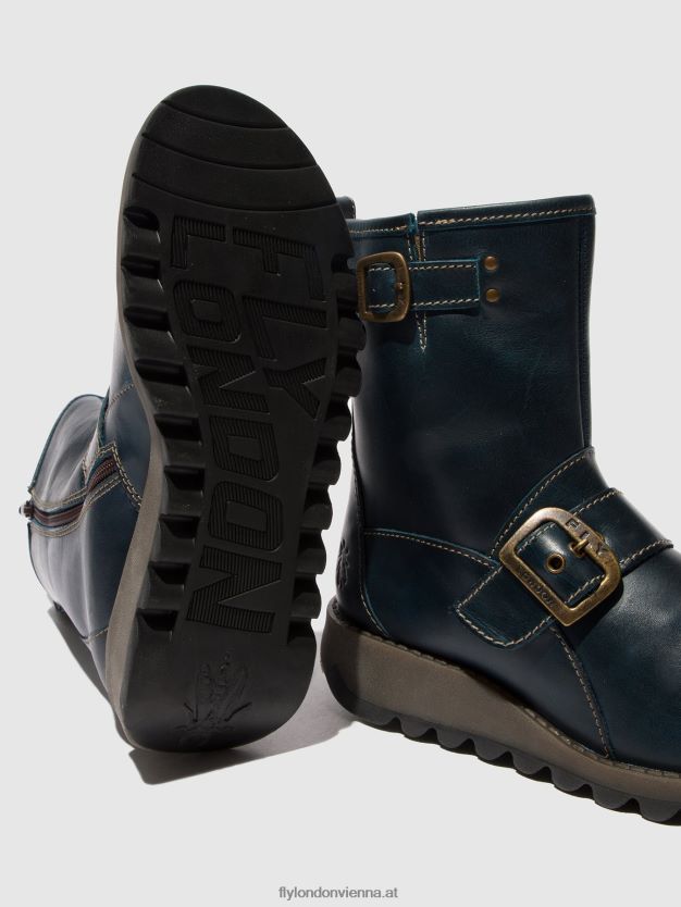 Stiefeletten mit Schnalle sino525 Frauen Fly London ZV2XXB137 Königsblau