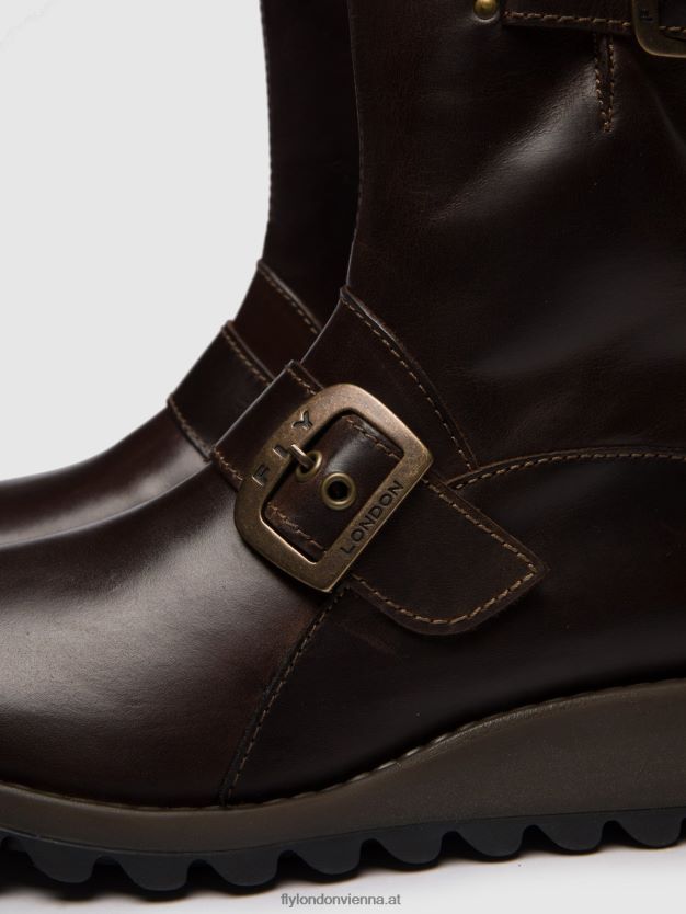 Stiefeletten mit Schnalle sino525 Frauen Fly London ZV2XXB266 dunkelbraun