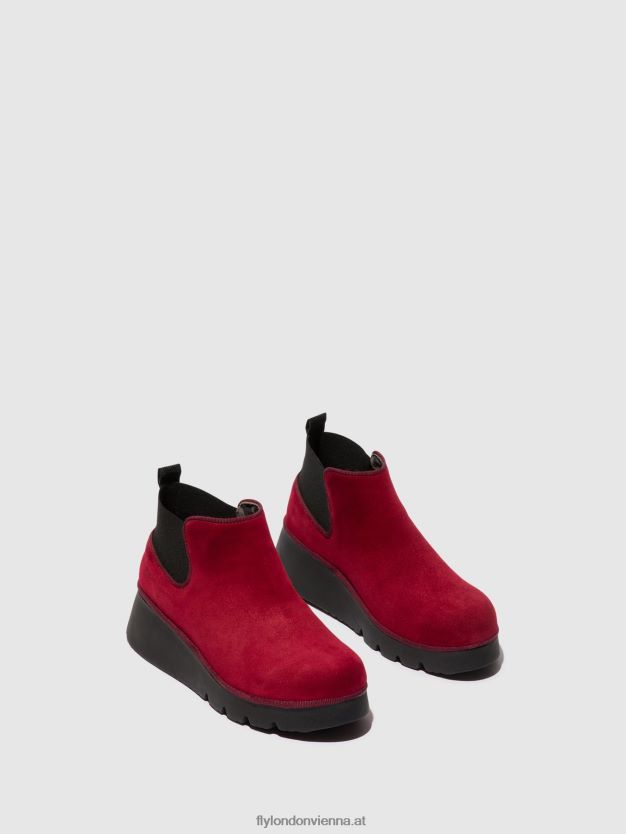 elastische Stiefeletten pada403 Frauen Fly London ZV2XXB111 Rot
