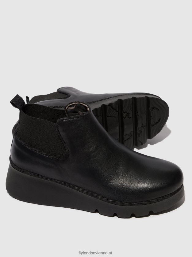 elastische Stiefeletten pada403 Frauen Fly London ZV2XXB8 Schwarz