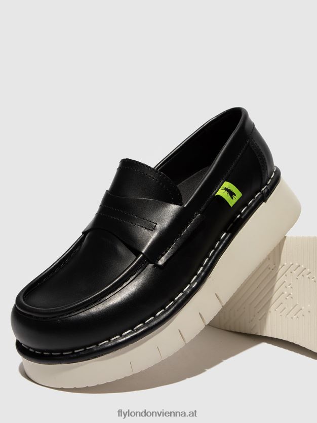 flache Stiefeletten iker246 Frauen Fly London ZV2XXB165 Tunderschwarz